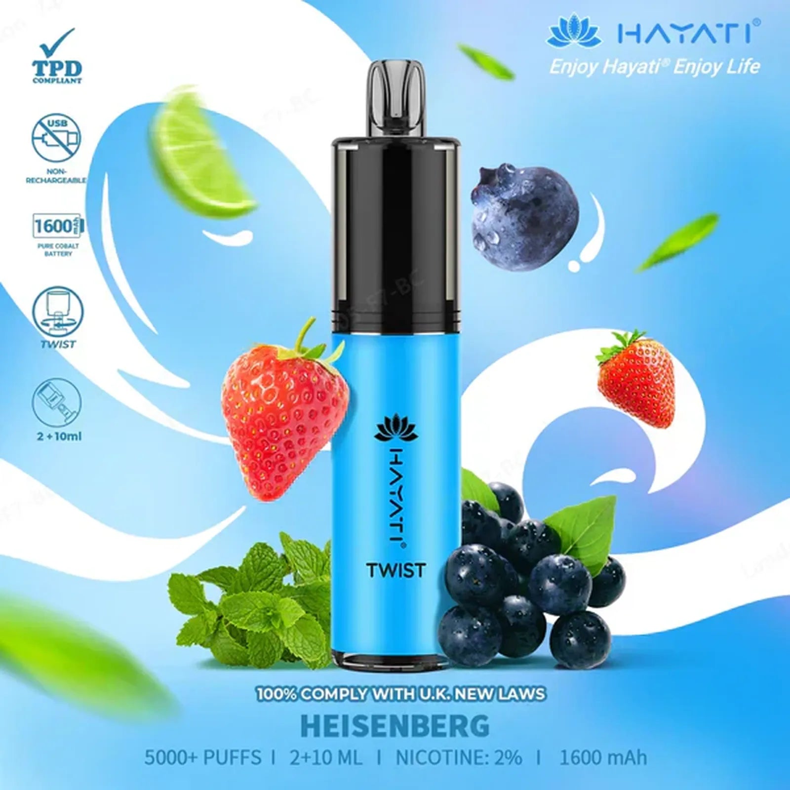Hayati Twist 5000 Puffs Prefilled Vape Pod Kit - Box of 5