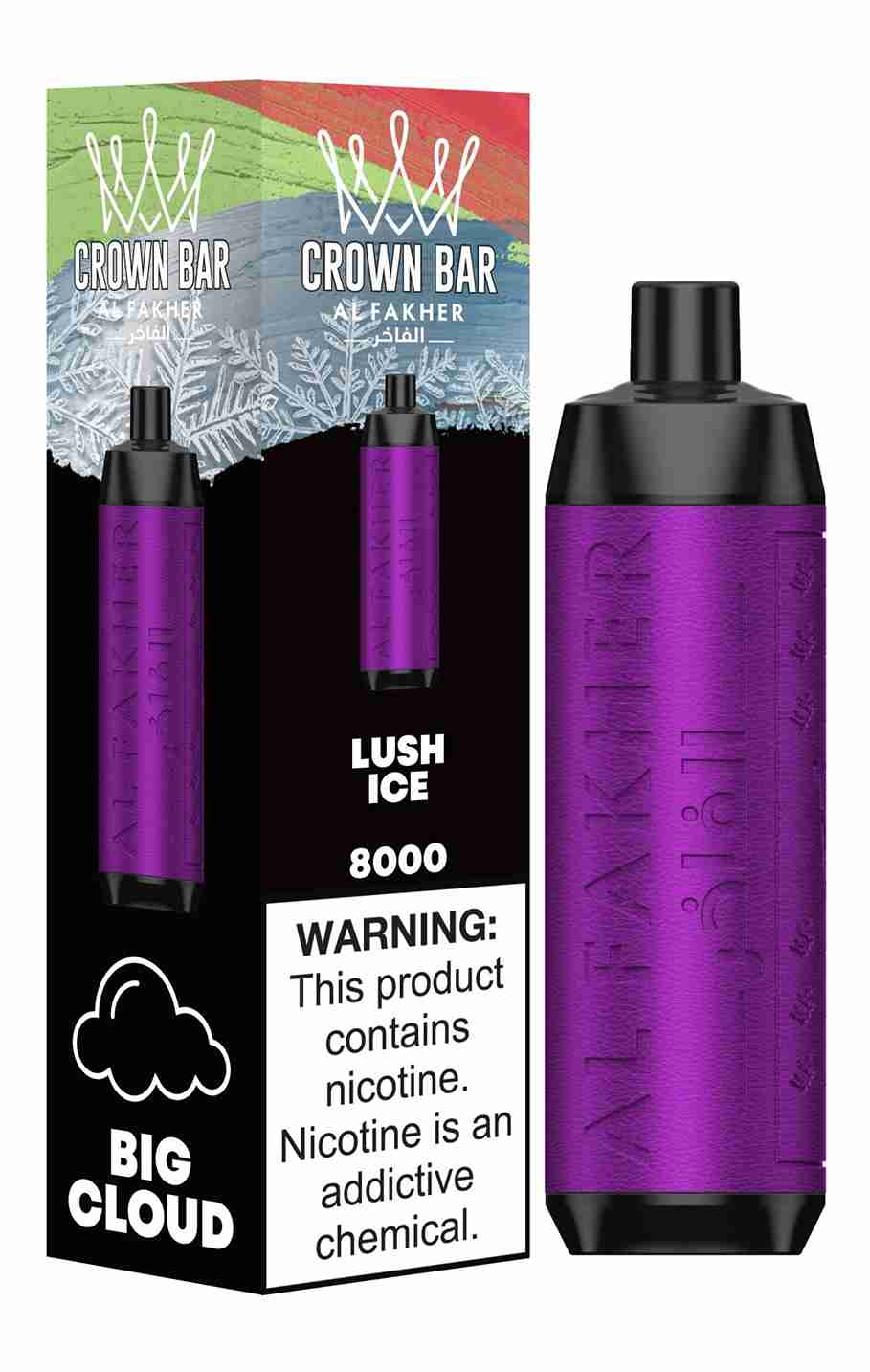 Al Fakher Crown Bar 8000 Puffs Prefilled Vape Kit - Box of 10