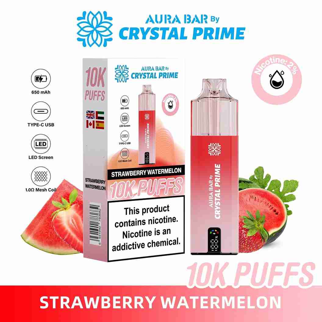 Crystal Prime Aura Bar 10000 Prefilled Pod Kit - Box of 5