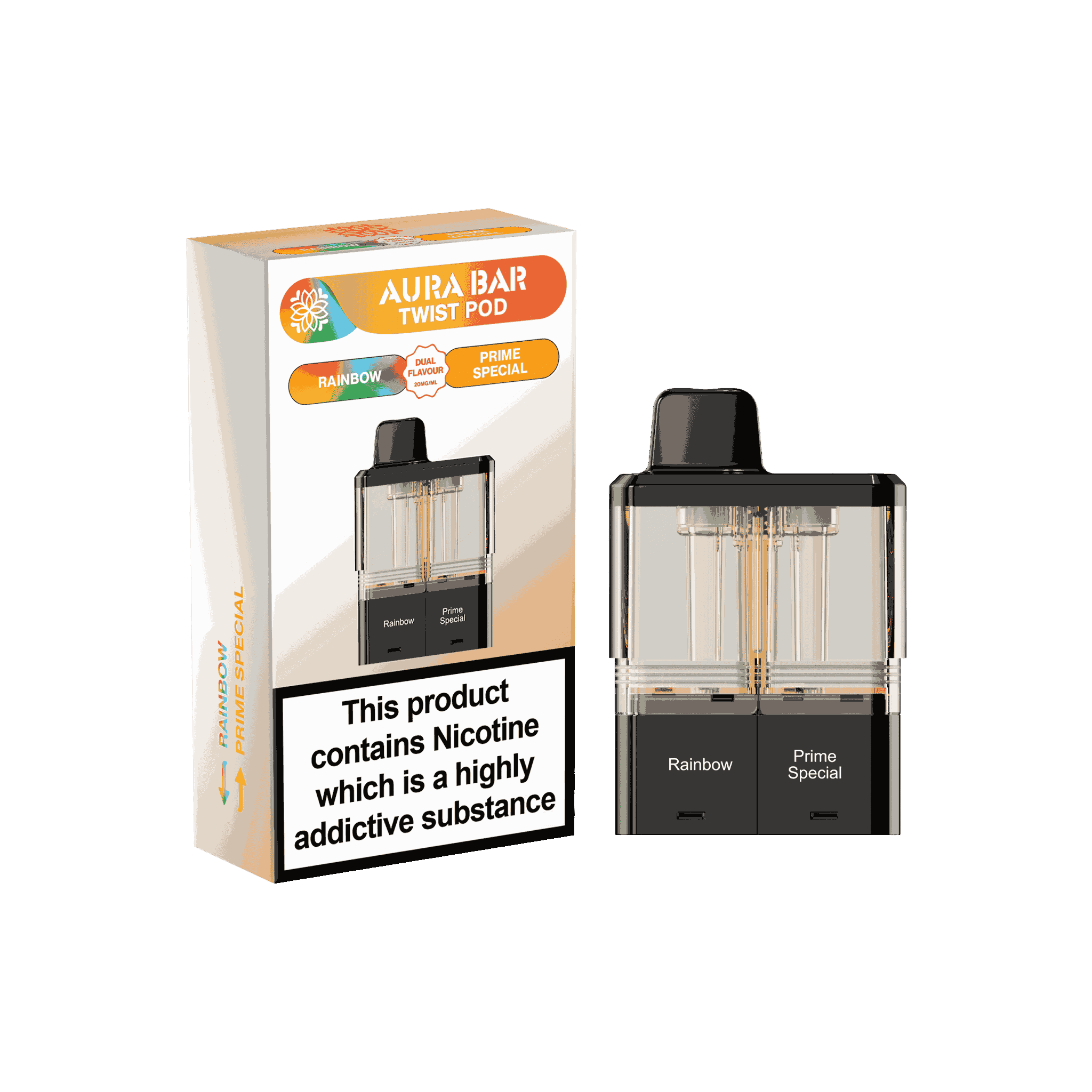Aura Bar Twist 40k Replacement Pods - Pack of 5 Available In Dual Flavour