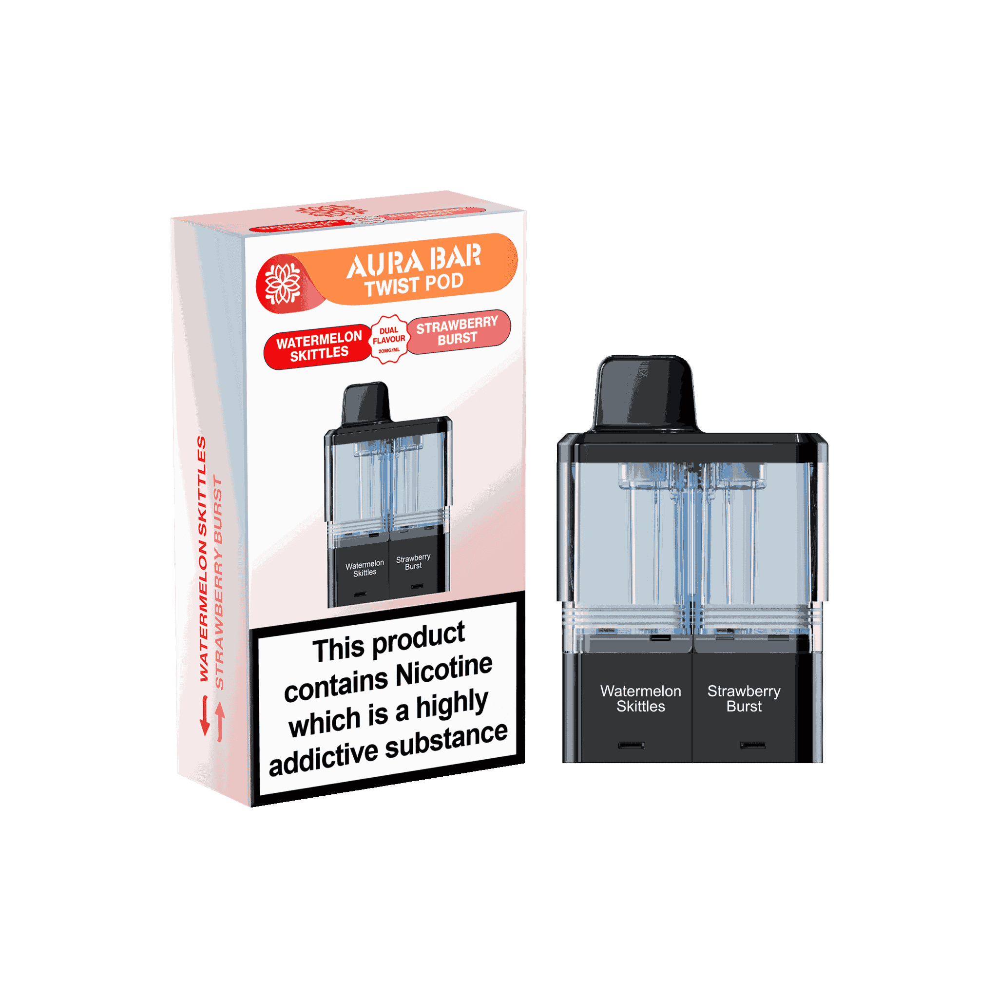 Aura Bar Twist 40k Replacement Pods - Pack of 5 Available In Dual Flavour