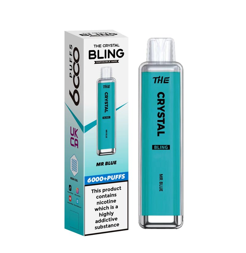 The Crystal Bling 6000 Prefilled Pod Vape Kit - Box of 10