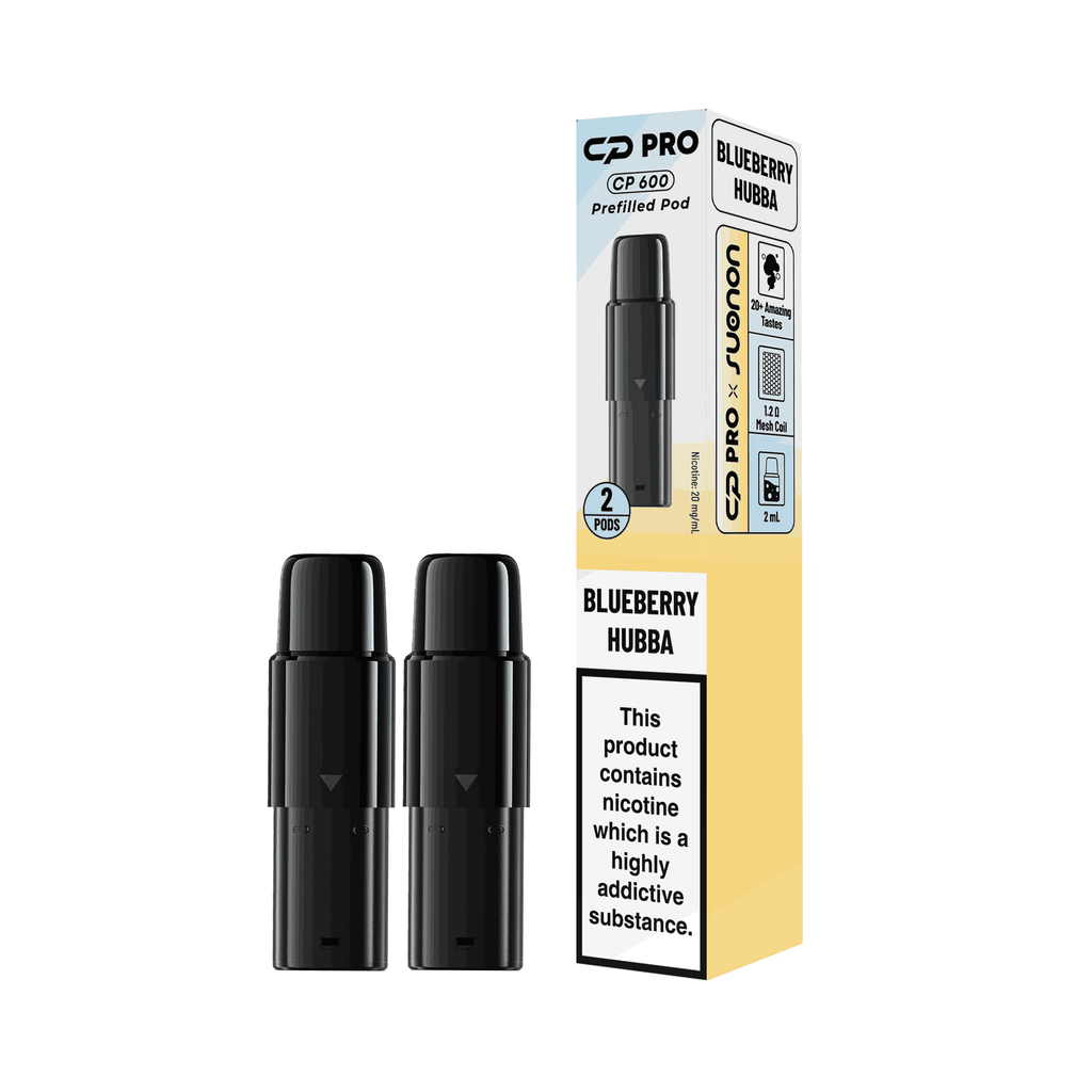 CP Pro 600 Prefilled Vape Pod Kits Pack of 2 -with Blueberry Hubba flavour