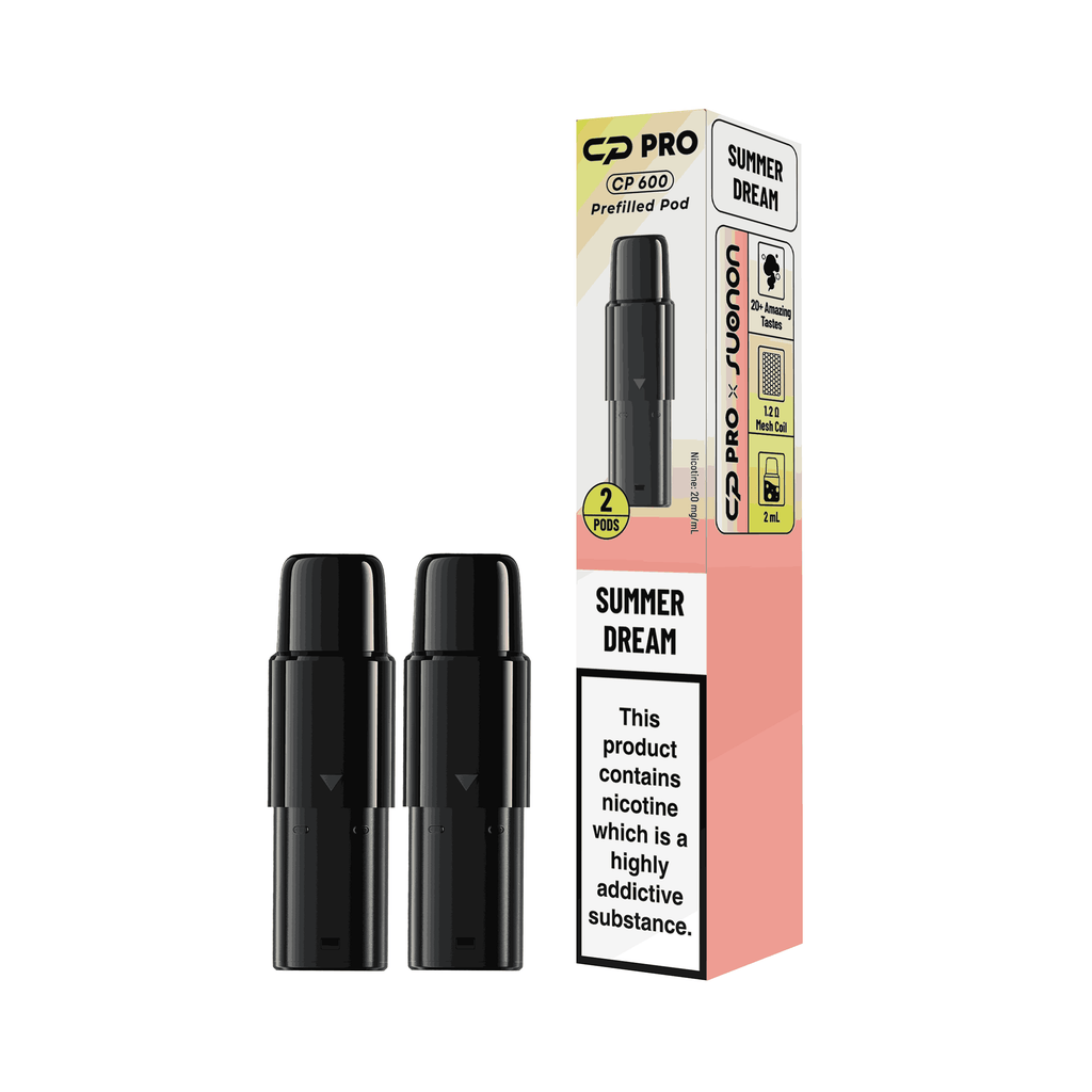 CP Pro 600 Prefilled Vape Pod Kits Pack of 2 -with Summer Dream flavour