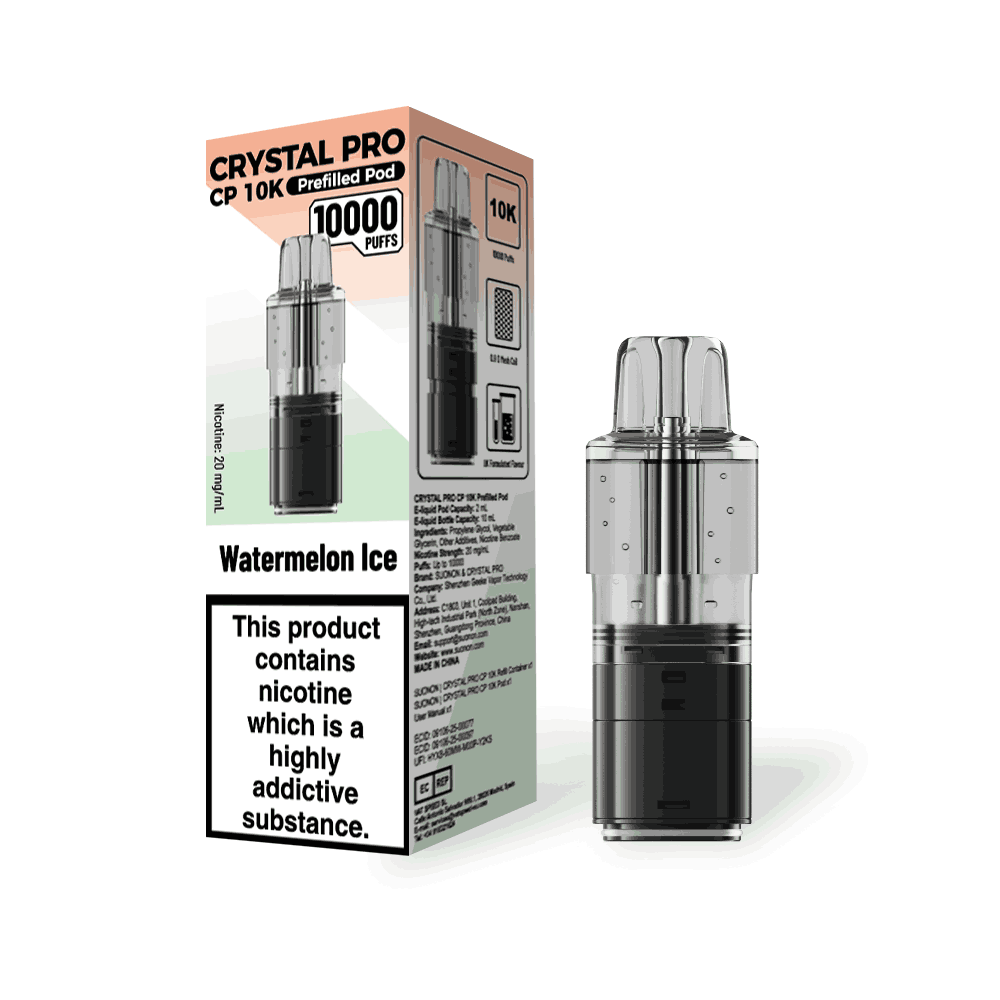 Crystal Pro CP 10k Replacement Pods Box f 5, Watermelon Ice Flavour