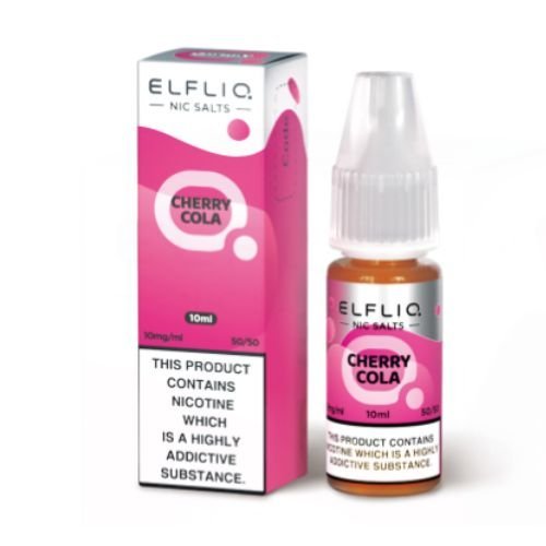 Elf Bar Elf Liq Nic Salt 10ml Box of 10, Cherry Cola Flavour 