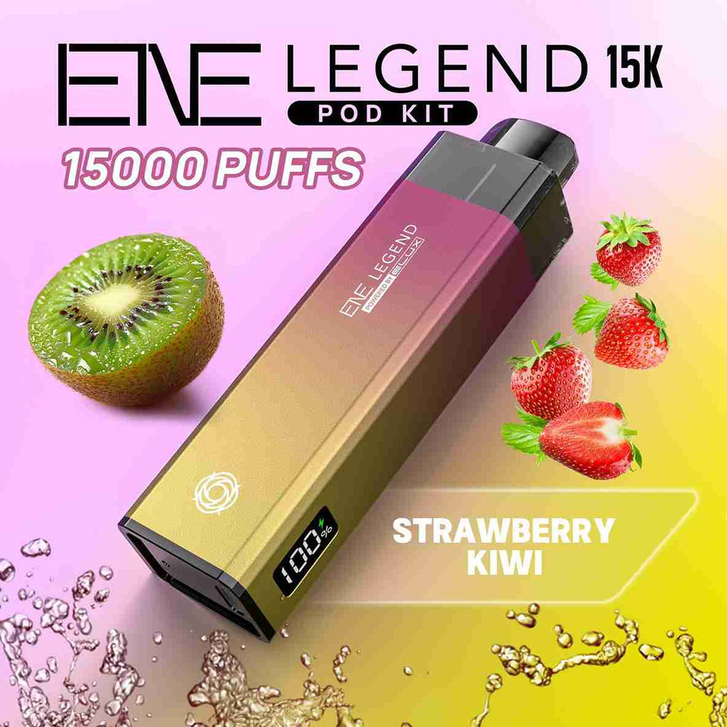 Elux ENE Legend 15k Puffs Prefilled Pod Kit - Box of 5 Available In Strawberry Kiwi Flavour