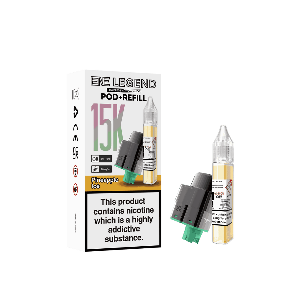 Elux ENE Legend 15k Replacement Pods Pack of 5 - Wholesale Price ! with Pineapple Ice flavour