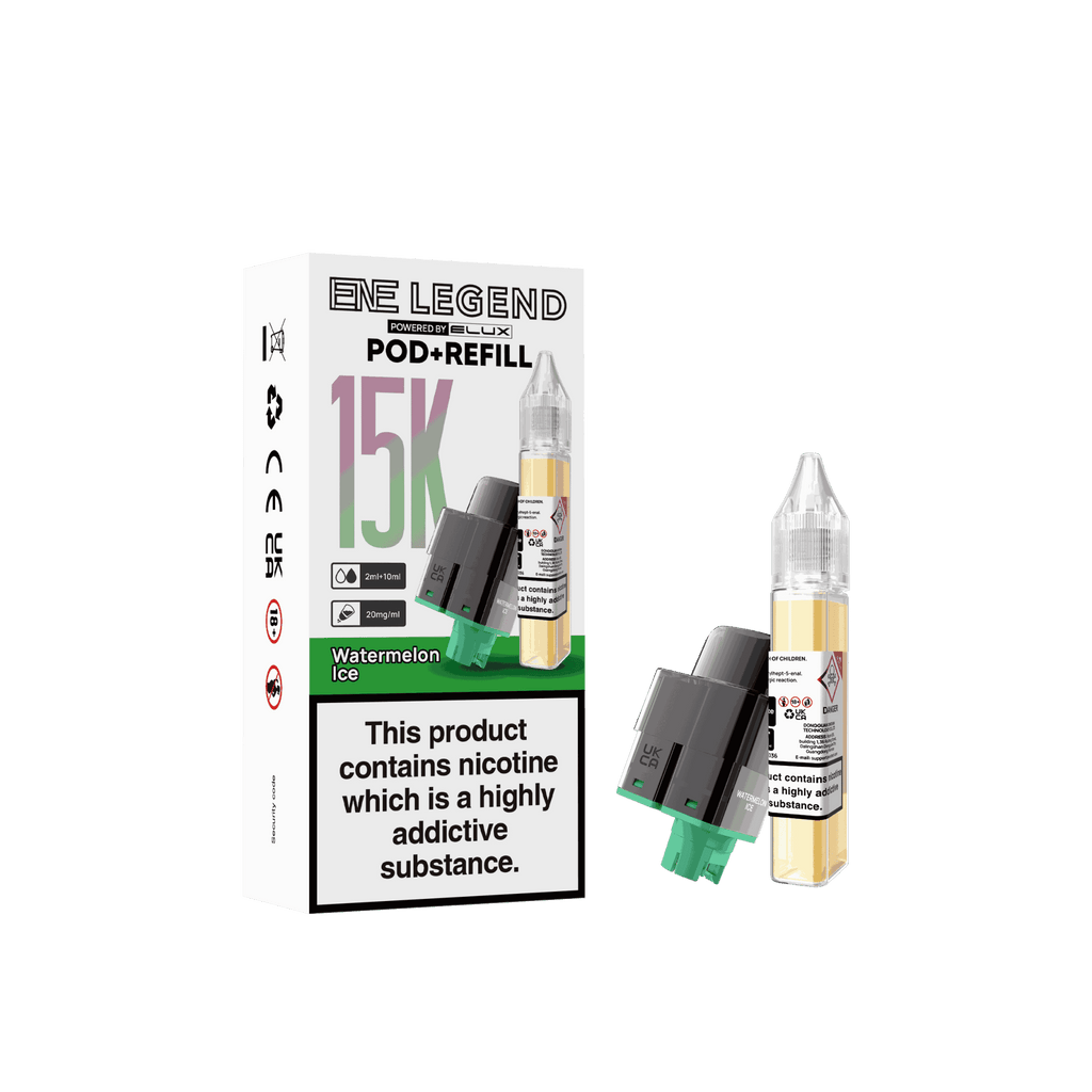 Elux ENE Legend 15k Replacement Pods Pack of 5 - Wholesale Price ! with Watermelon Ice flavour