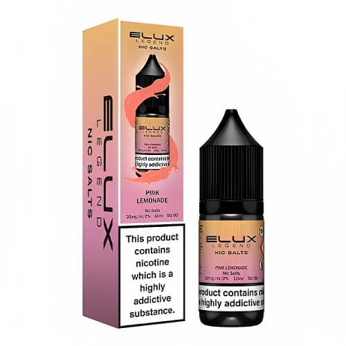Elux Legend Nic Salt E Liquid 10ml Box of 10, Pink Lemonade Flavour