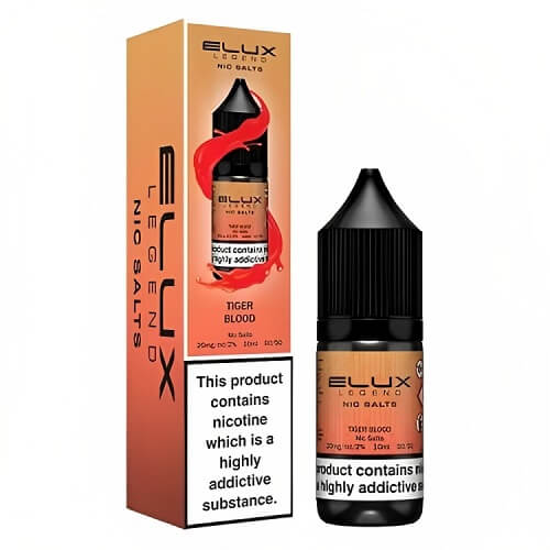 Elux Legend Nic Salt E Liquid 10ml Box of 10, Tiger Blood Flavour