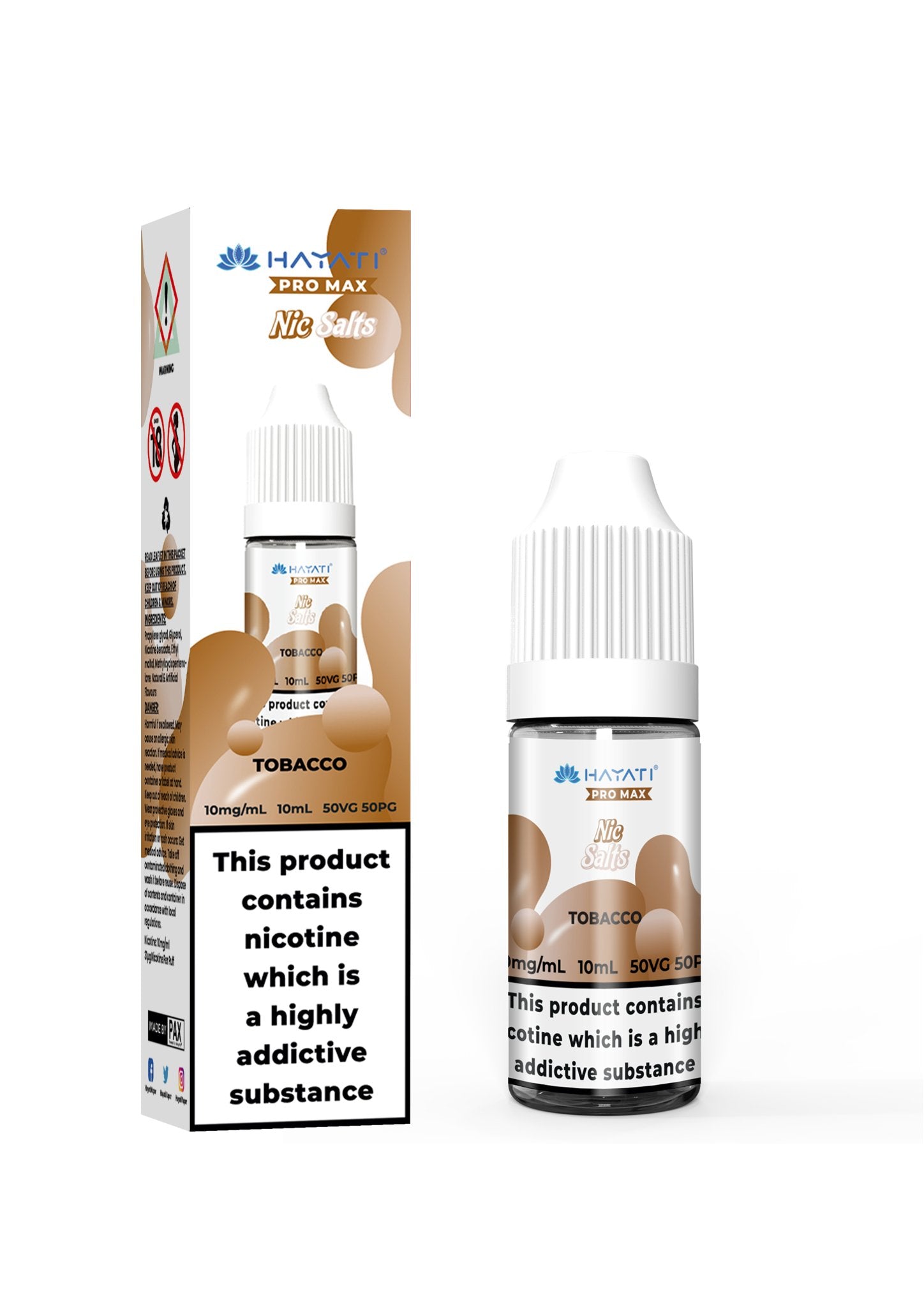 Hayati Crystal Pro Max Vape Nic Salts 10ml - (Box of 10)