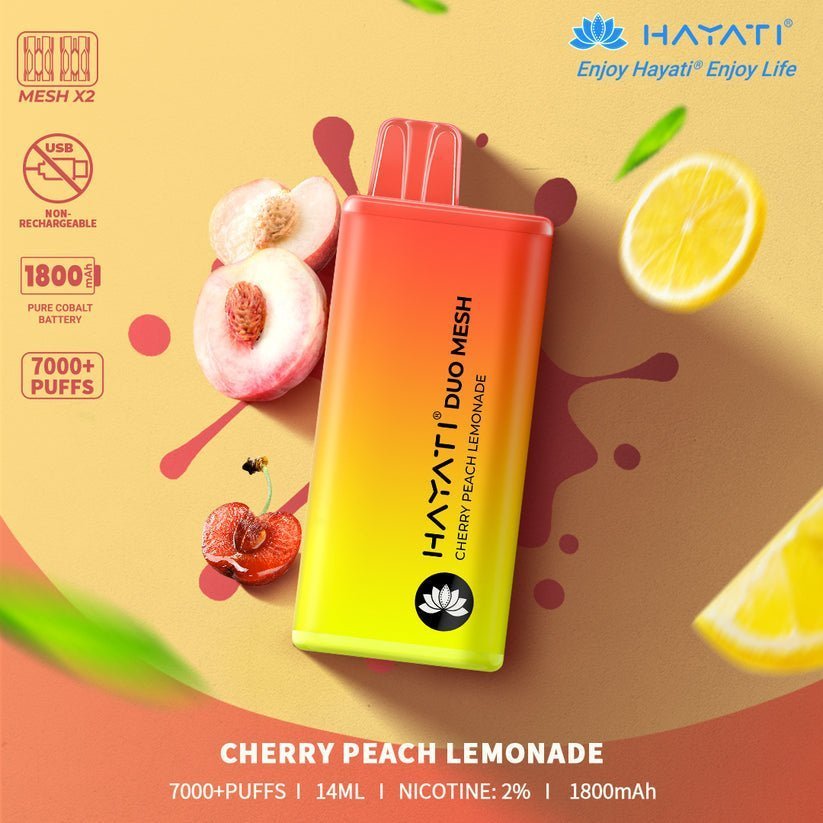Hayati Duo Mesh 7000 Puffs Disposable Vape - Box of 10 - Flavour