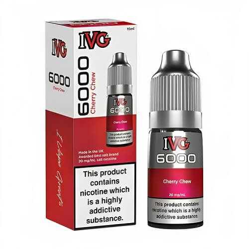 IVG 6000 Nic Salt 10ml Pack of 10 Available In Cherry Chew Flavour 