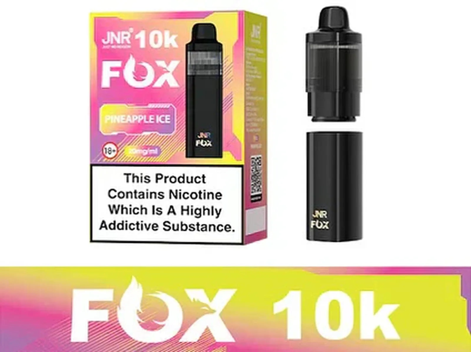 JNR Fox 10K Puffs Prefilled Pod Vape Kit - Box Of 5