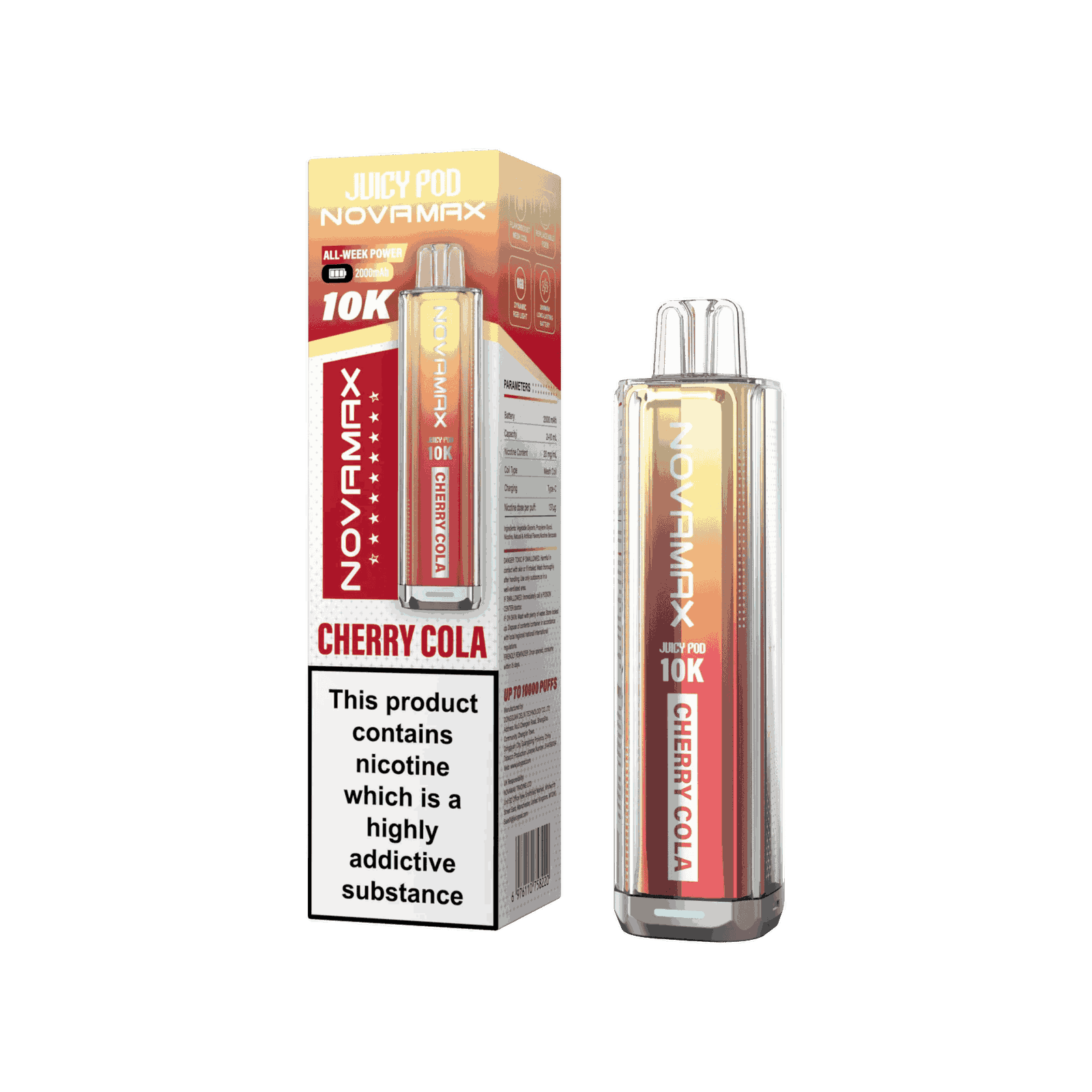 Juicy Pod Novamax 10k Prefilled Pod Vape Kit - Pack of 5