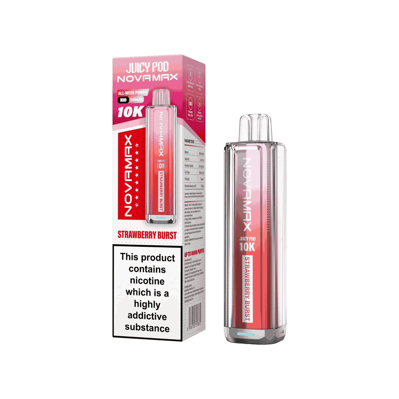 Juicy Pod Novamax 10k Prefilled Pod Vape Kit - Pack of 5