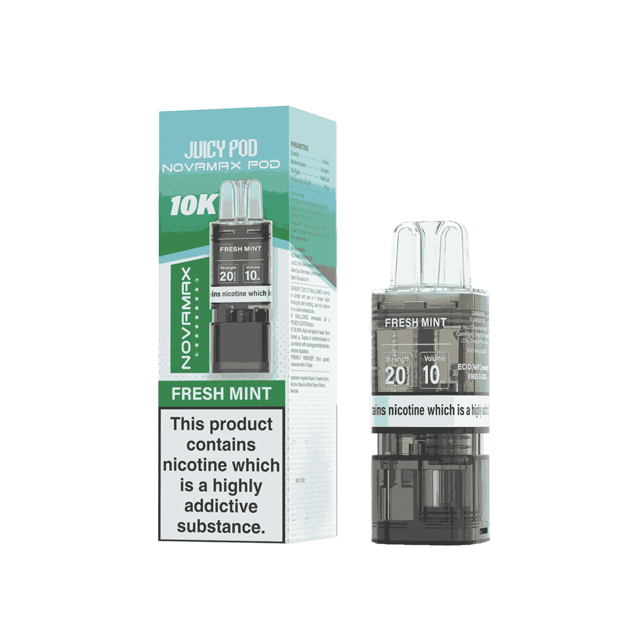 Juicy Pod Novamax 10K Replacement Pods - Pack of 10