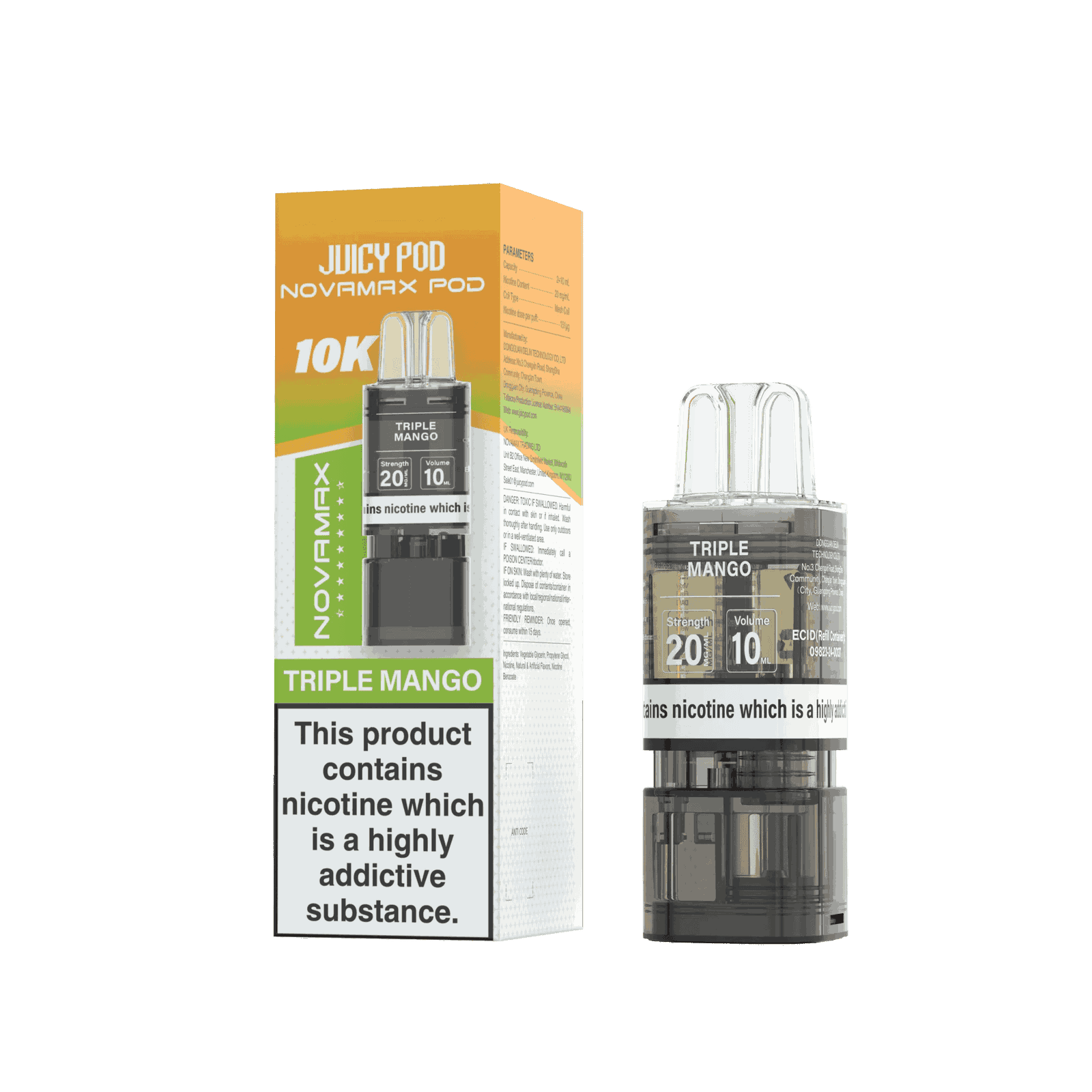 Juicy Pod Novamax 10K Replacement Pods - Pack of 10