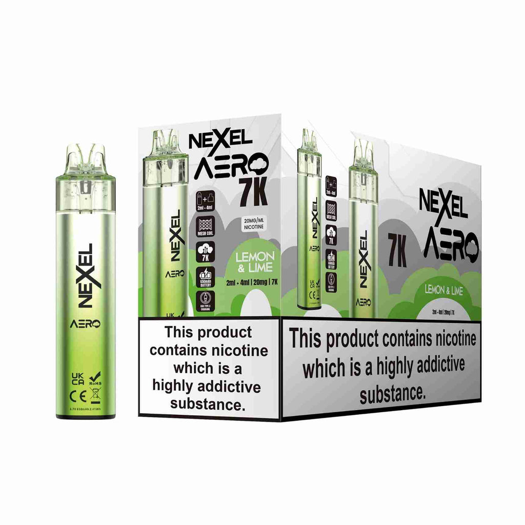 Image Of Nexel Aero 7k Prefilled Pod Vape Kit - Pack of 5 with Lemon and lime flavour