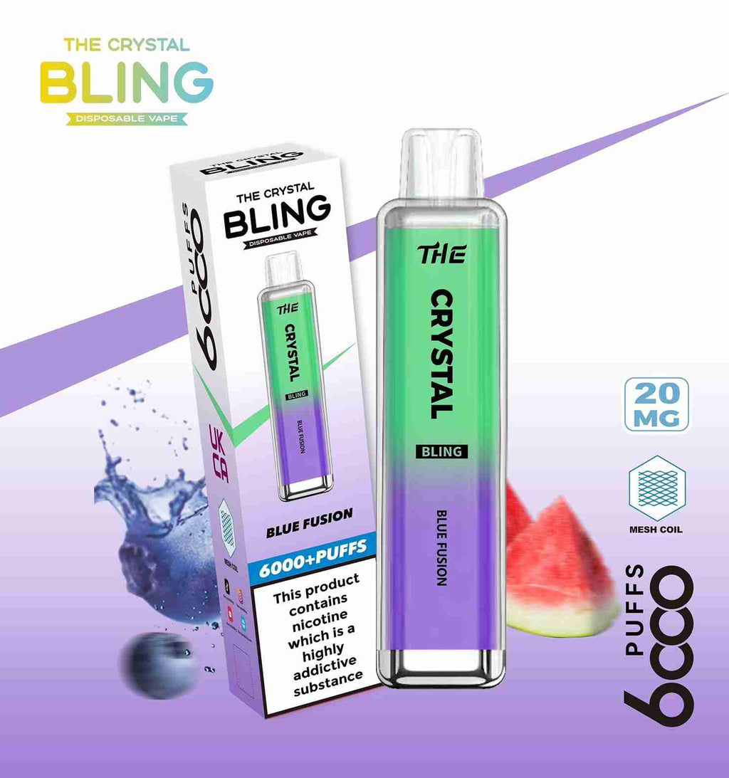 The Crystal Bling 6000 Prefilled Pod Vape Kit - Box of 10