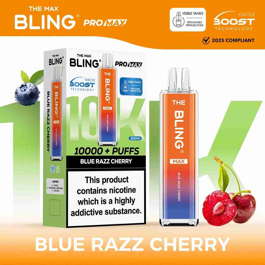 The Crystal Bling Max 10K Prefilled Pod Kit - Box of 5