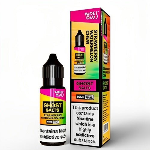 Vapes Bar Ghost Salts Nic Salt 10ml Pack of 10 Available In Strawberry Watermelon Cherry Flavour 