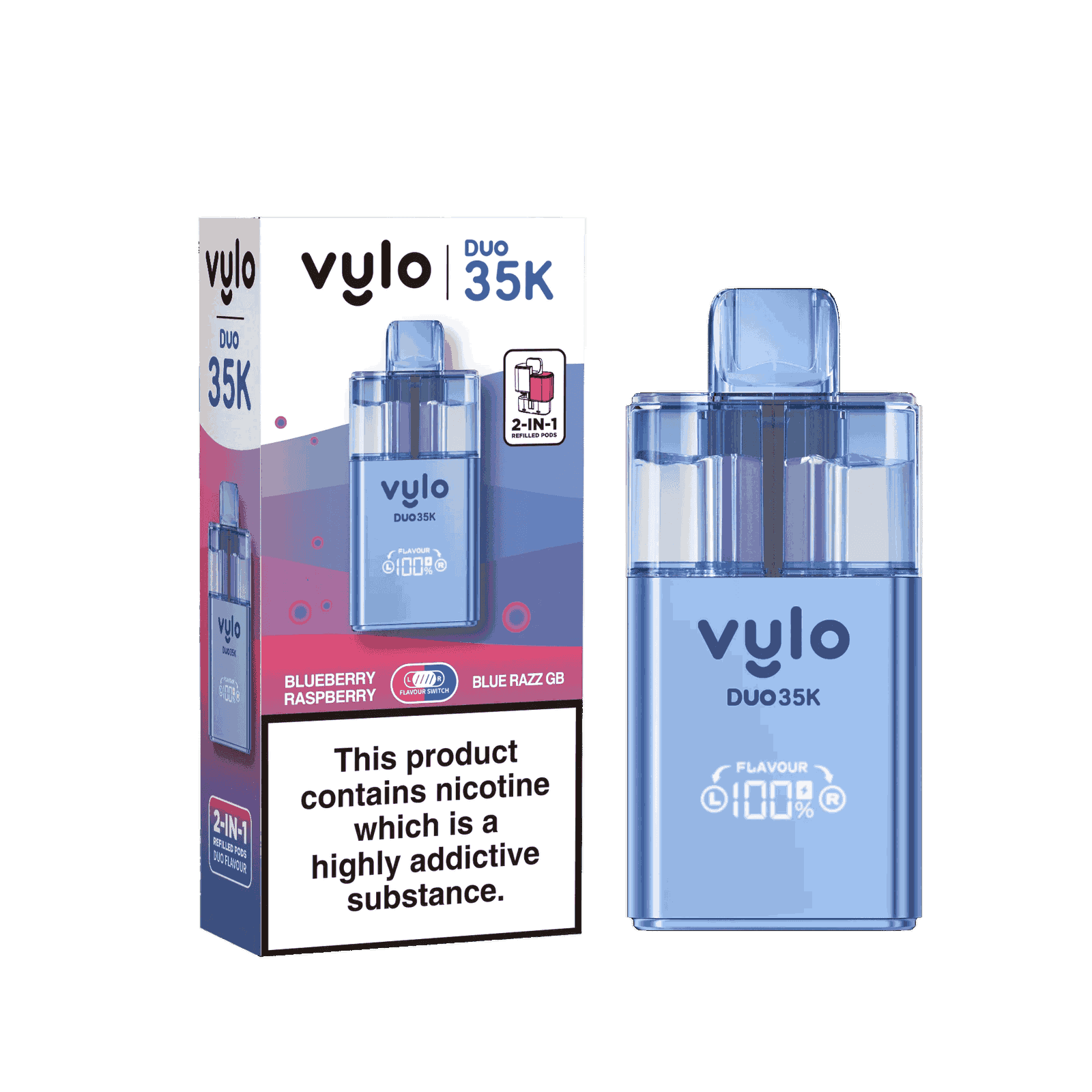 Vylo Duo 35k 2 in 1 Prefilled Pod Vape - Box of 5